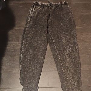 Women's Washed Black Joggers